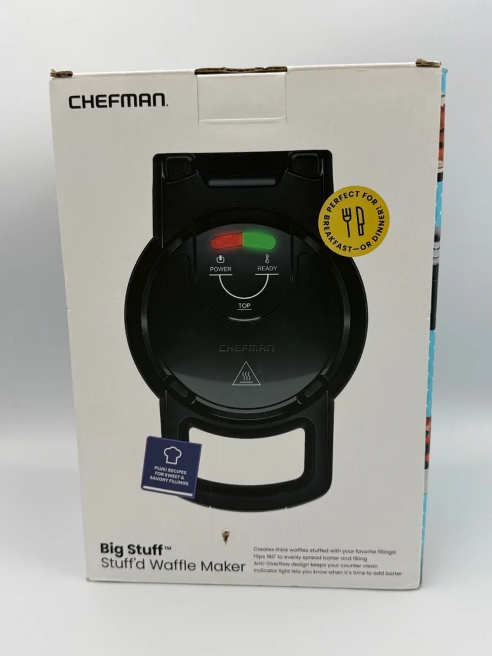Chefman Black Big Stuff Stuff'd Waffle Maker